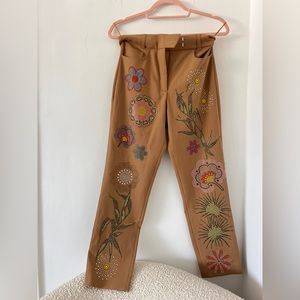 Filles A Papa Caramel Embellished Tailored Pants NEW with Tag